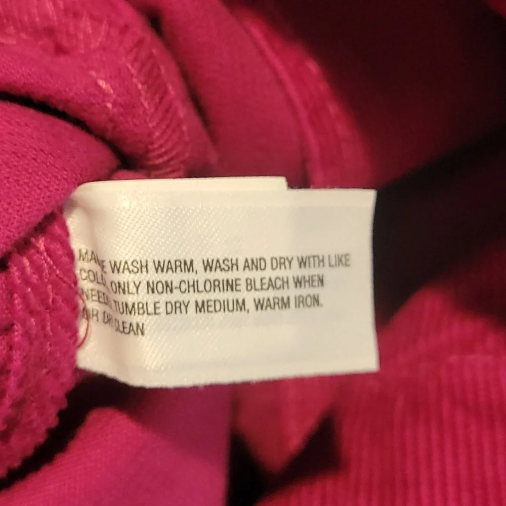 Gap Kids Girls Size L 10‎ Raspberry Pink Corduroy Jacket Ruffles Double Breasted - Picture 5 of 5